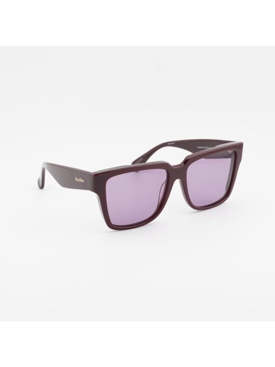 Max Mara GLIMPSE2 MM0078 69Y Sunglasses Bordeaux Square Frame, Violet Lenses main image 7